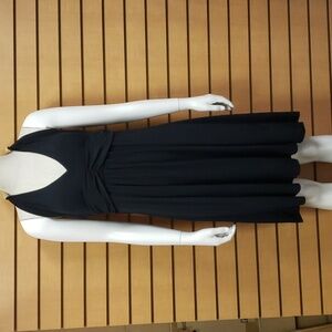 Claudia Richard Vintage Black Halter Top A-Line Dress Size Large